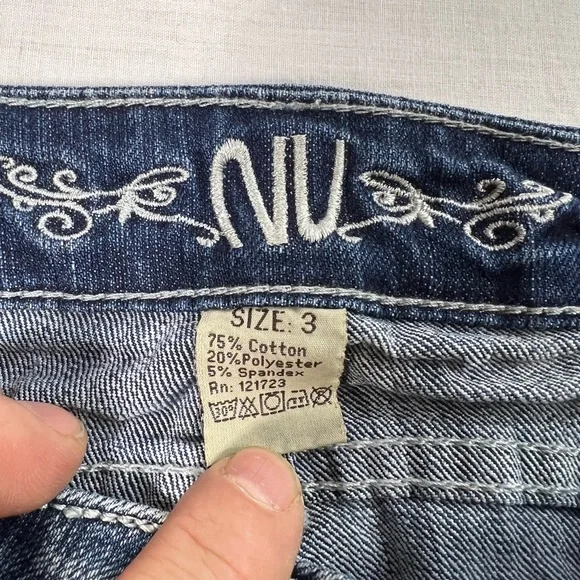 NV Jeans Womens Juniors Size 3 Light Blue Straight Leg low rise Casual Jeans